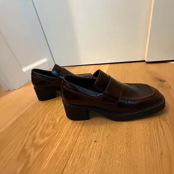NIB! SOLD OUT COLOR! MIISTA KARINA BURGUNDY BRUSH OFF LEATHER LOAFERS sz38 - Picture 10 of 15